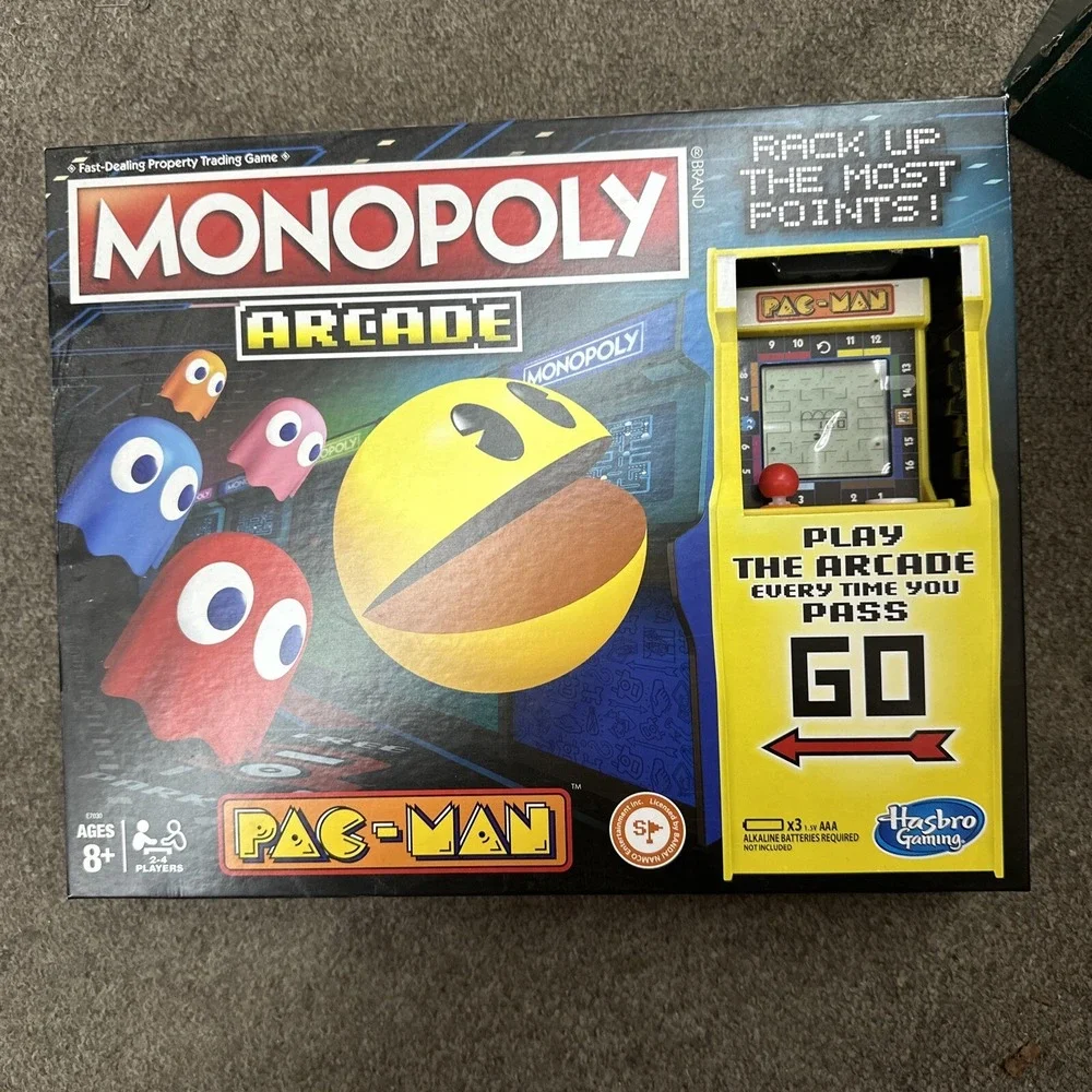 Monopoly Arcade Pac-Man Game Board Game For Kids Ages 8 And Up Includes‎